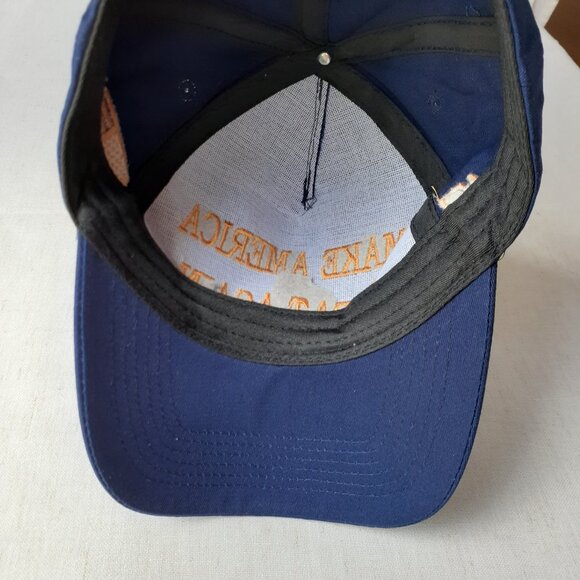 New MAGA - 45-47 - Flag - Trump - Blue with Gold Baseball Cap - Adjustable Fit - Picture 9 of 10